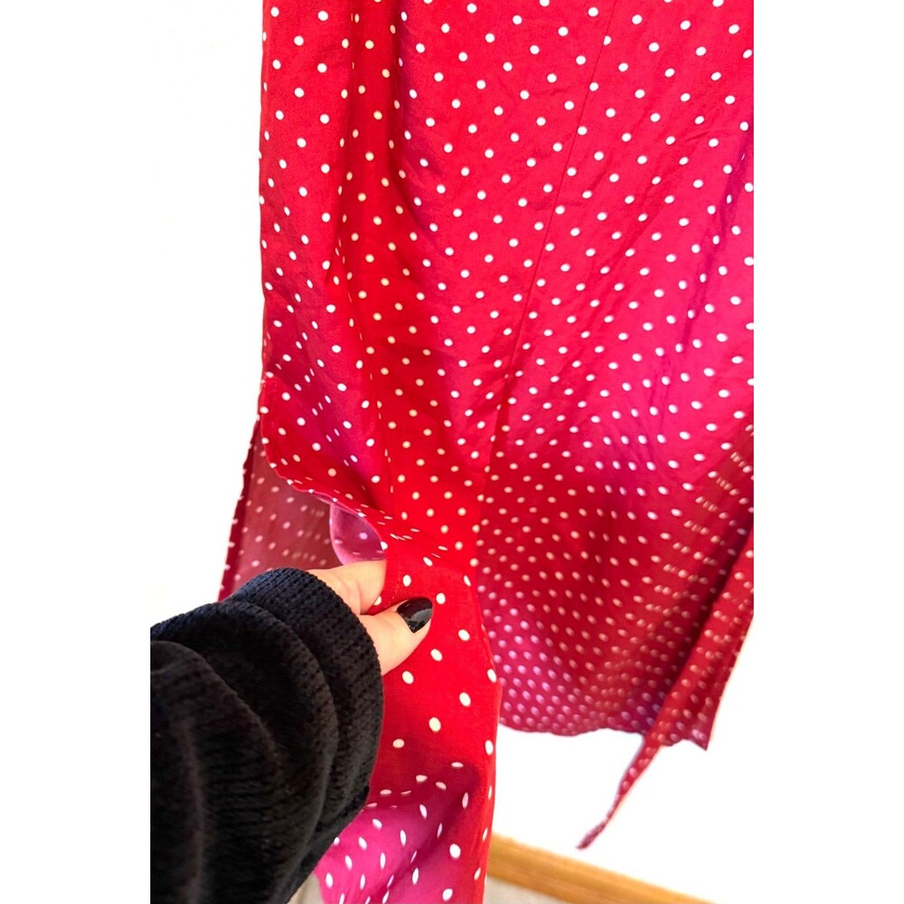 Red polkadot button up dress - Picture 11 of 12
